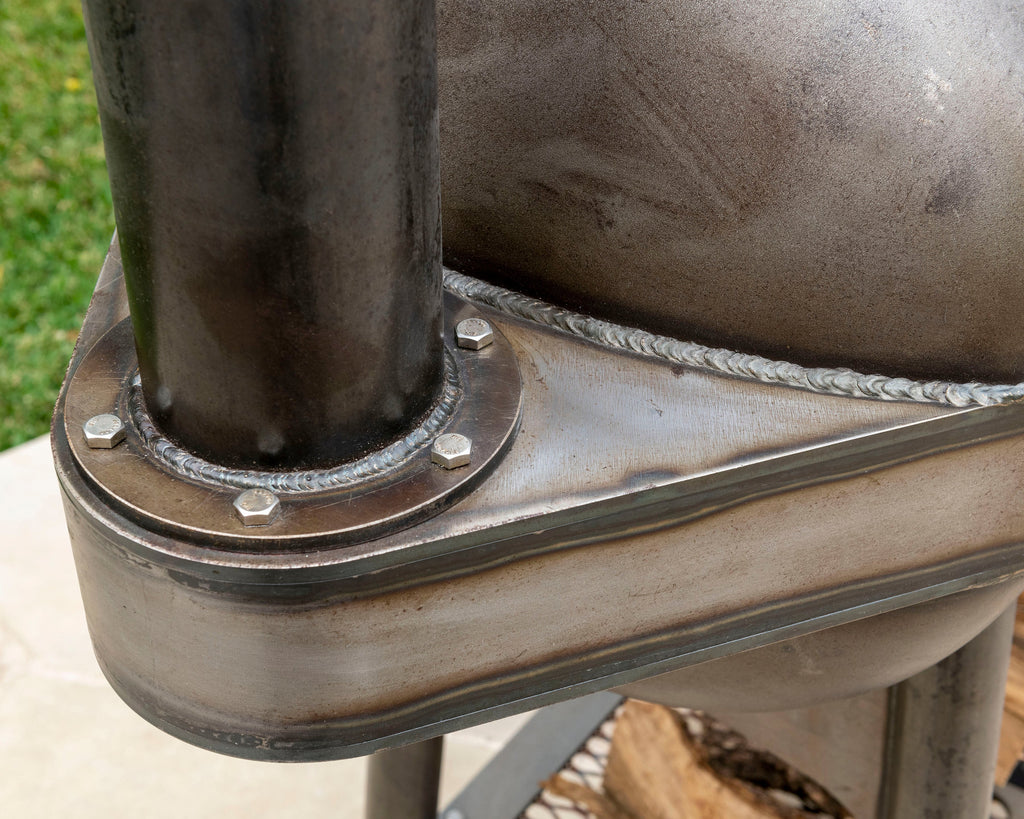 Close up of smoke collector welding details